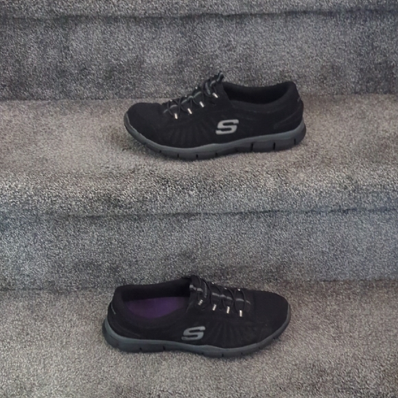 Skechers Black Casual Sneakers Minimalist Design - Picture 3 of 6